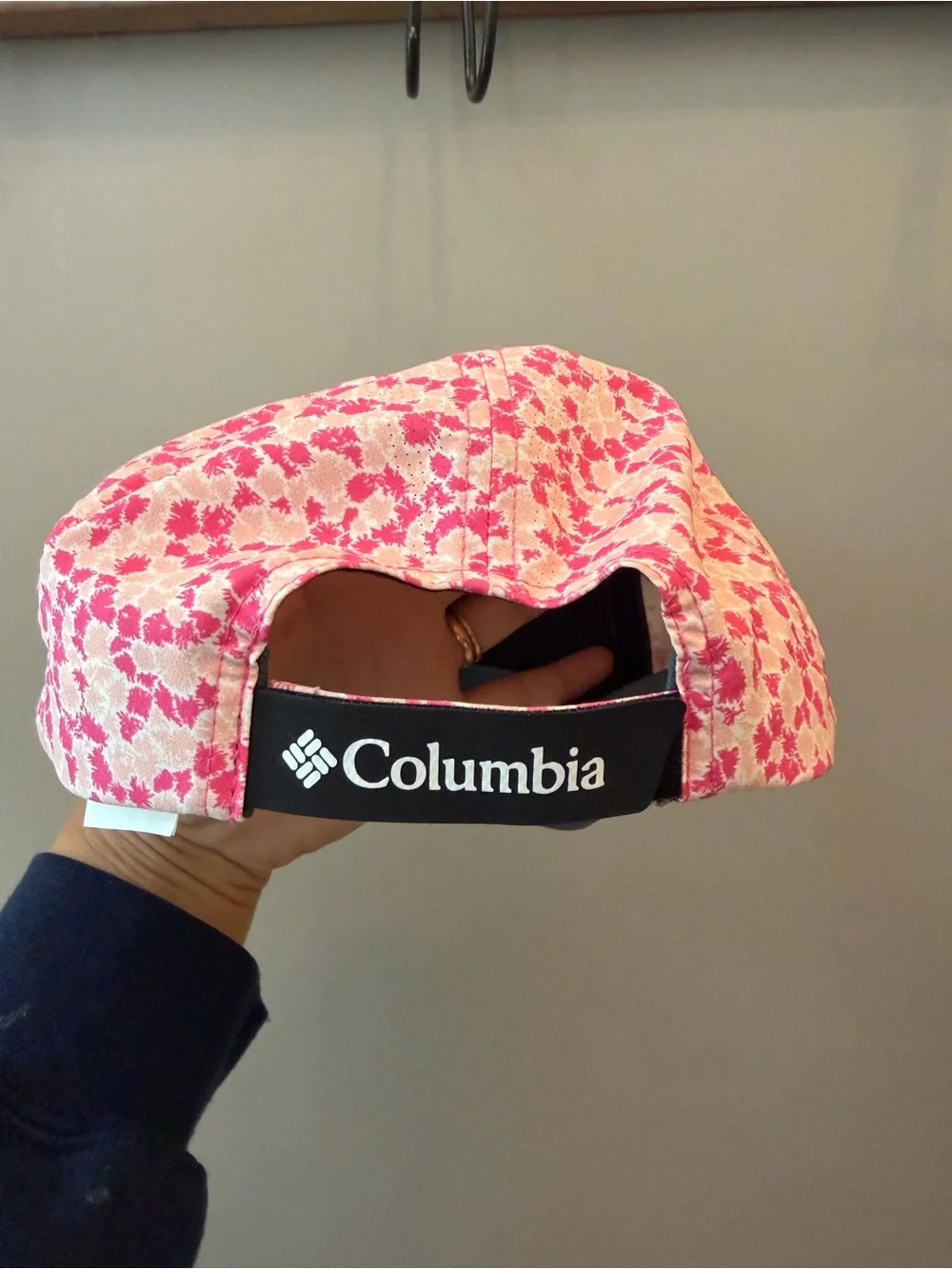 Columbia Pink and Cream Floral-Print Baseball Cap